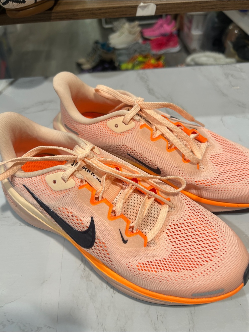 Nike Women Peach and Orange Running Sneakers